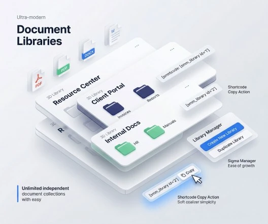 Library list: multiple collections with their own folders