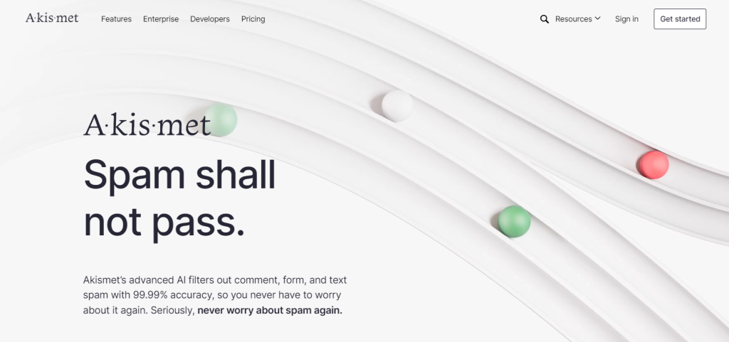 Akismet plugin homepage image
