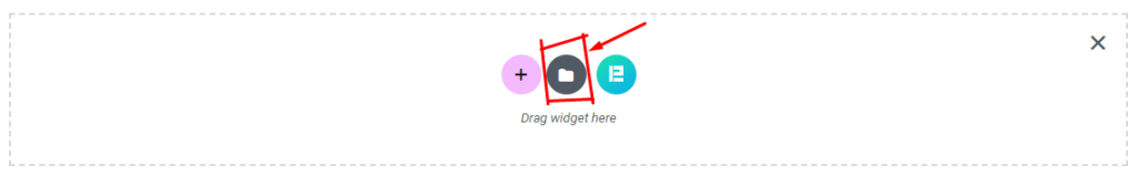 Elementor Template library quick button