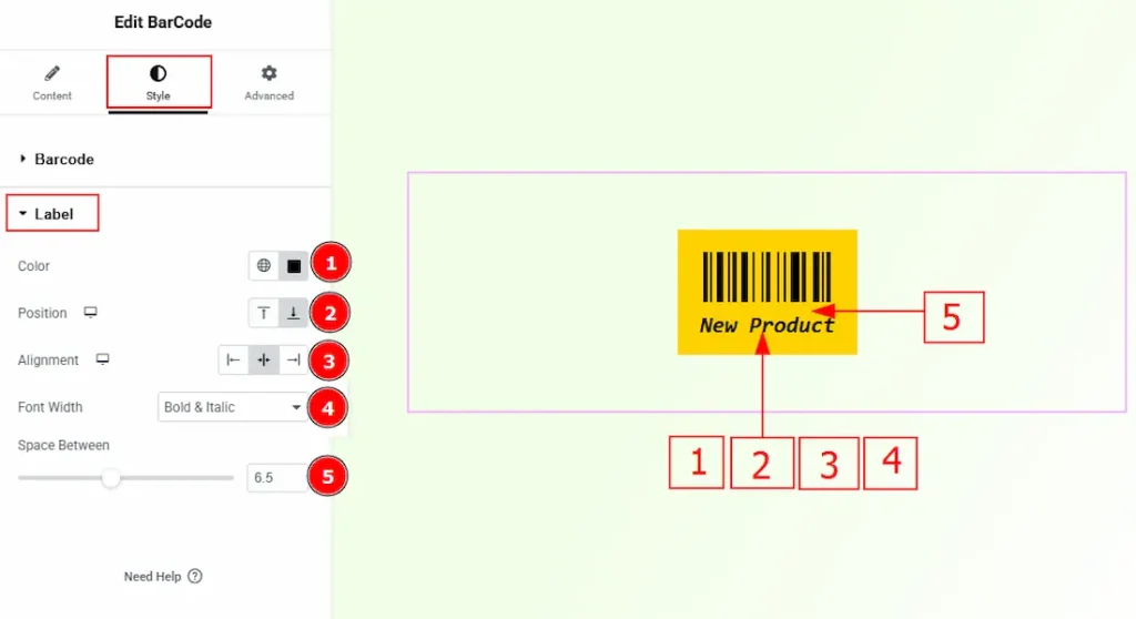 Label Section