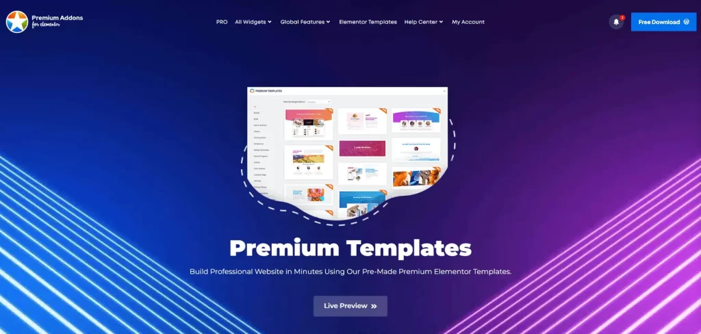 premium addons Elementor templates - BdThemes