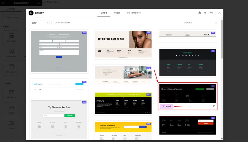 Elementor Templates menu Theme Builder 3 - BdThemes