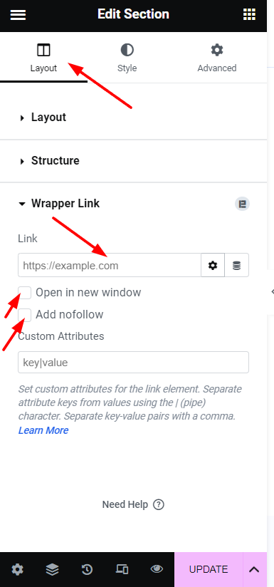 How to add link in Column Elementor - BdThemes