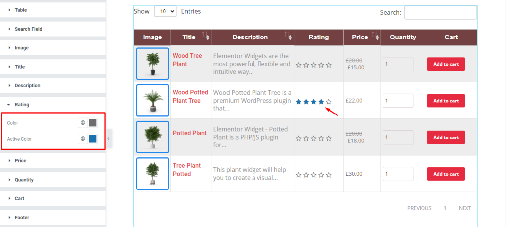 Product Table widget doc 11 - BdThemes