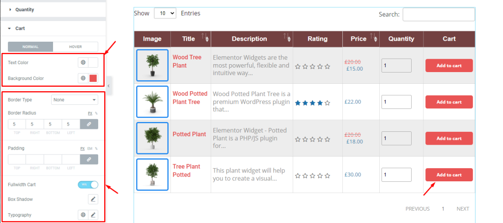Product Table widget doc 14 - BdThemes
