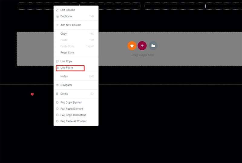 select Live copy from drop menu - BdThemes