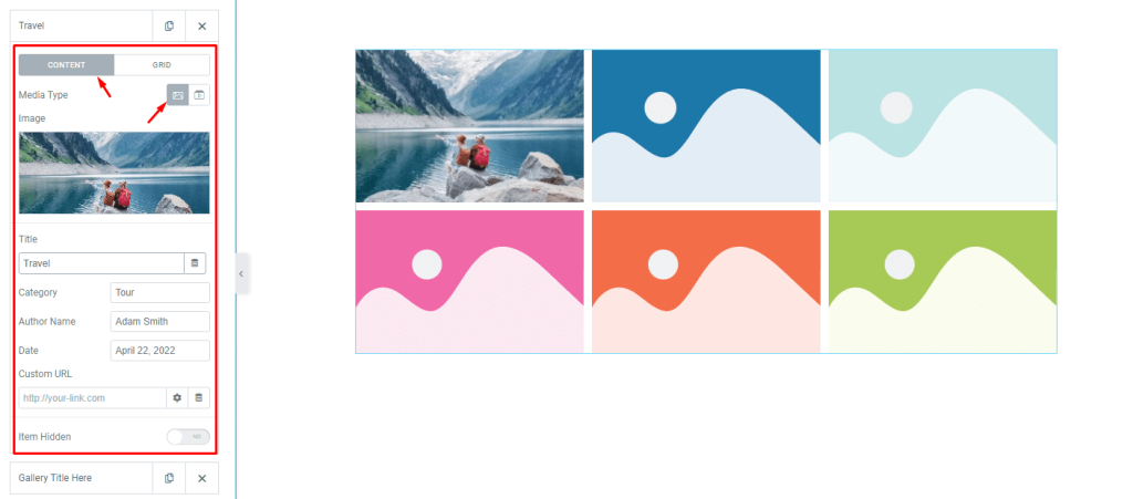 Elixir grid gallery widget 5 - BdThemes