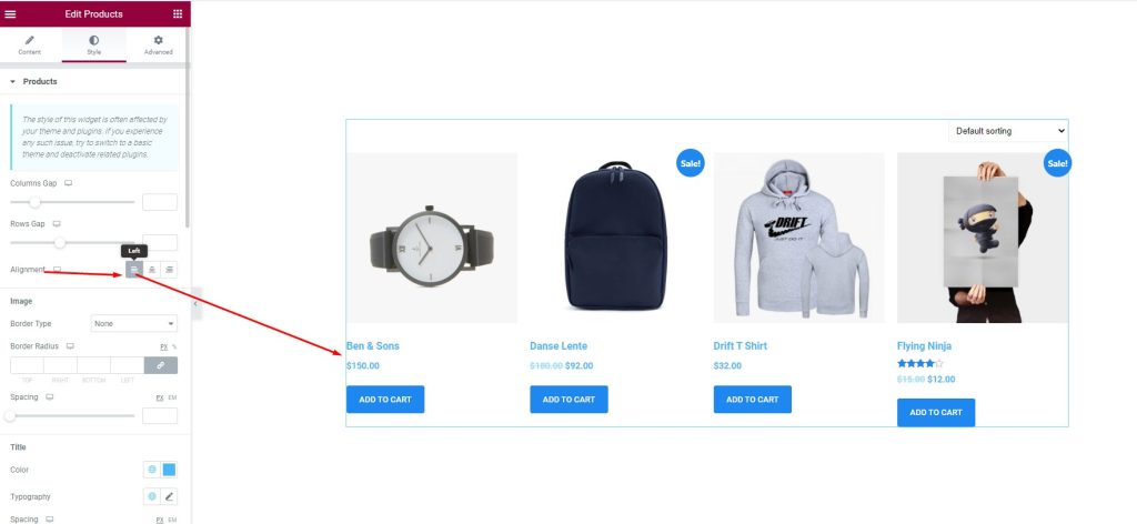 Change the text alignment to left 1 - BdThemes