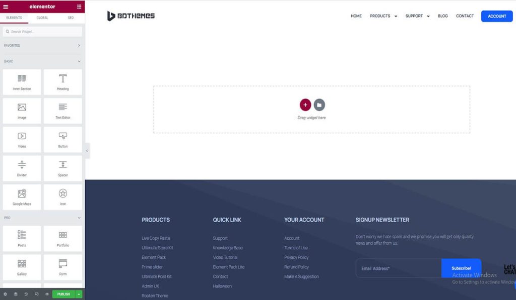 13 View of Editor page - BdThemes