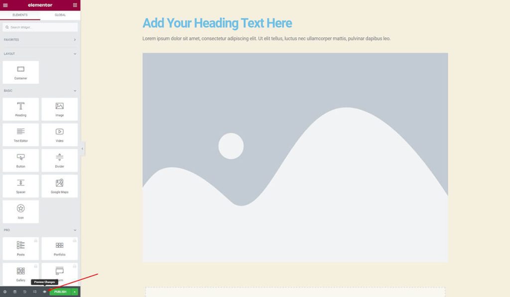 click the eye button to preview