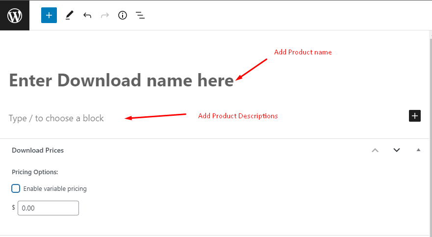 downloads product name and description - BdThemes