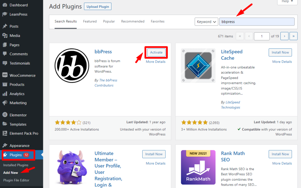 install bbpress from plugins - BdThemes