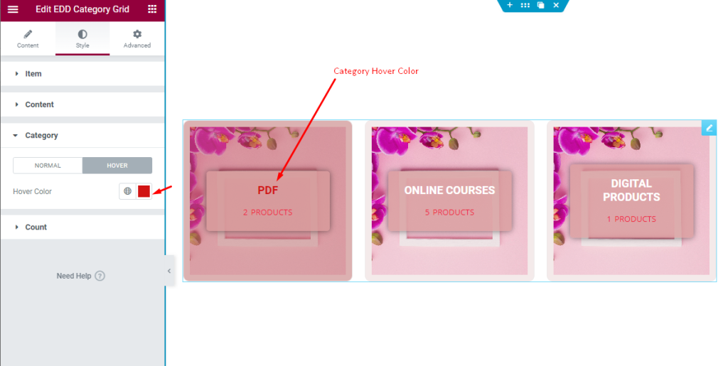 Category Hover color - BdThemes
