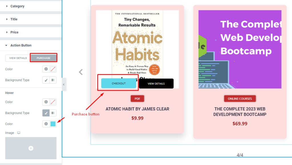 action button purchase - BdThemes