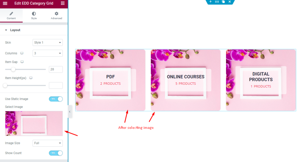 after selecting image - BdThemes