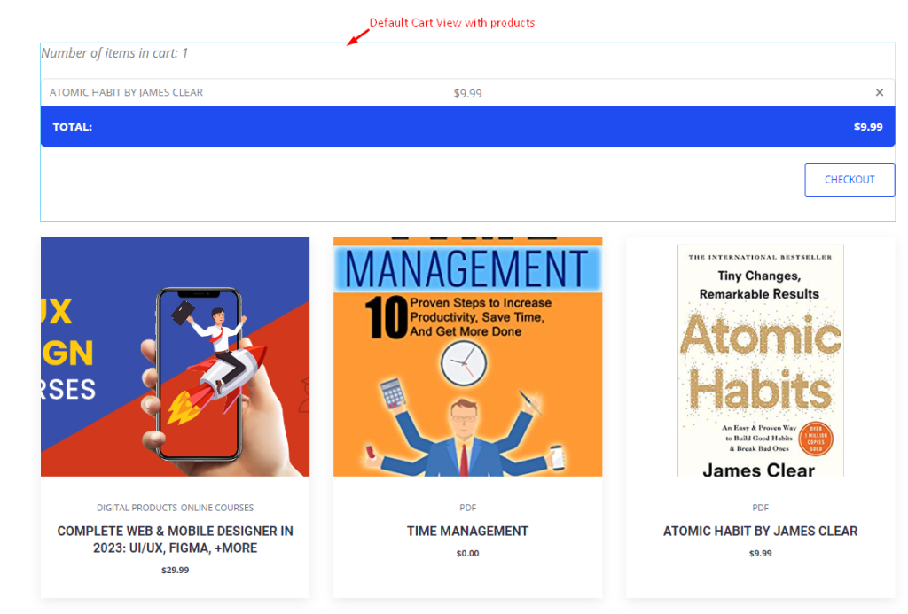 default cart view after purchase - BdThemes