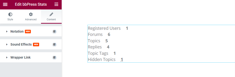 default view of bbpress stats 1 - BdThemes