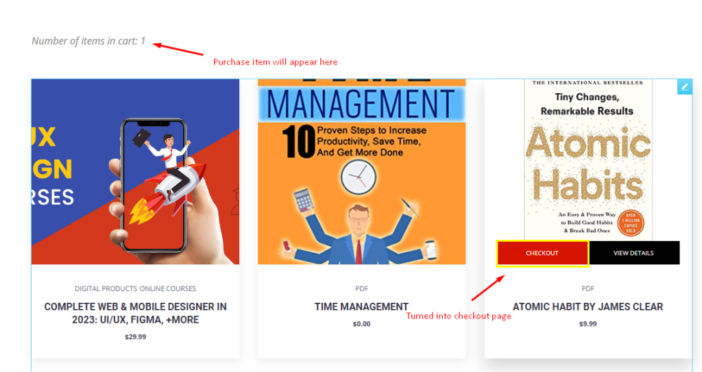 purchase item appear - BdThemes