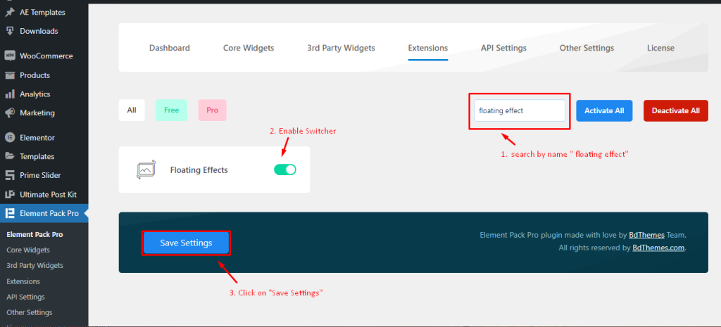 search by name and activate it - BdThemes