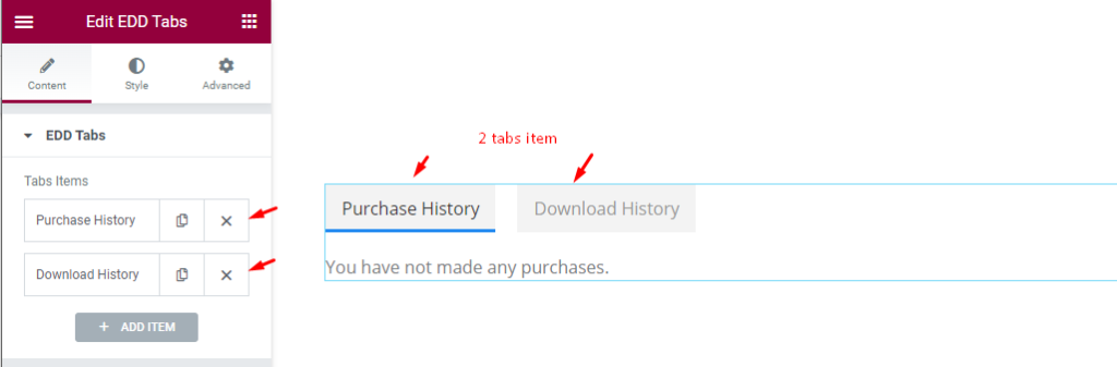 2 tabs items - BdThemes