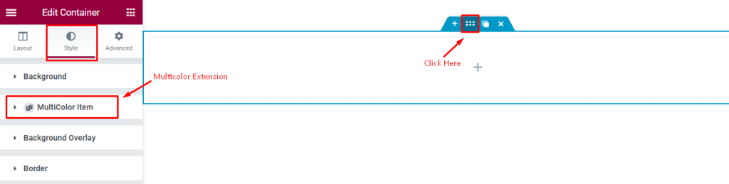 Container style tab - BdThemes
