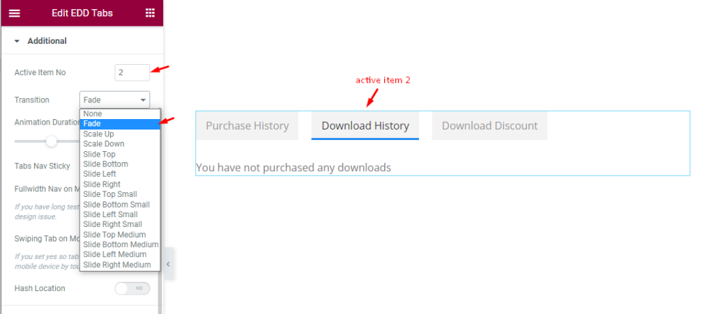 additional active item and transition - BdThemes