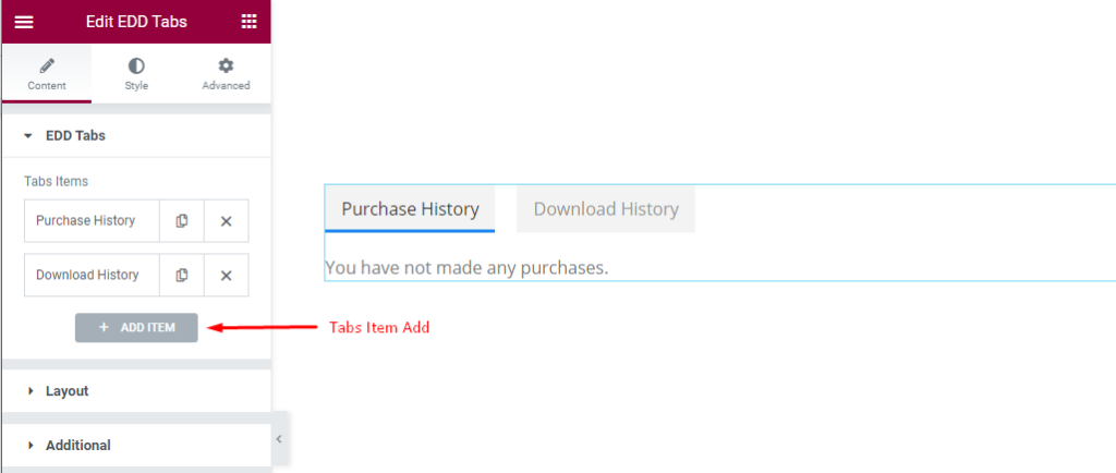 edd tabs add item - BdThemes