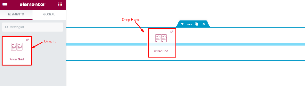 inserting wixer - BdThemes