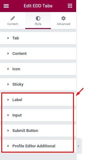 option used for the form - BdThemes