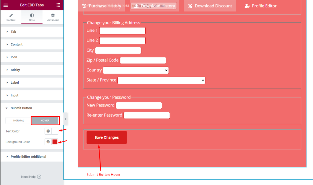 submit button hover - BdThemes