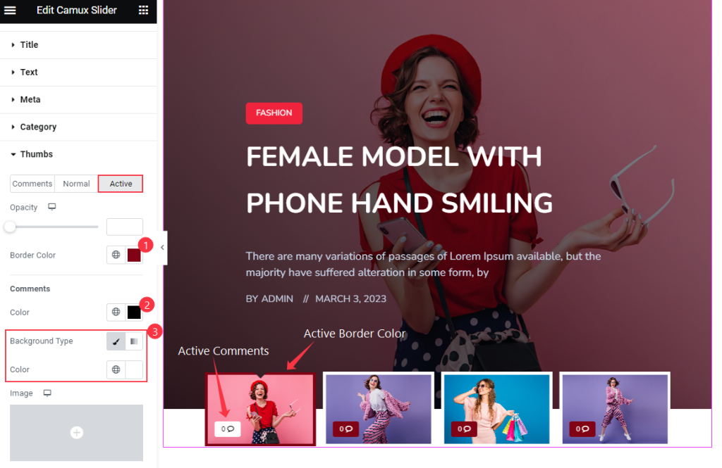 Thumbs active - BdThemes