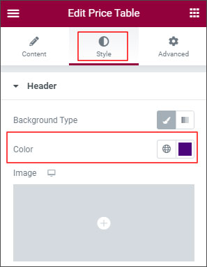 set BG colour for pricing table - BdThemes