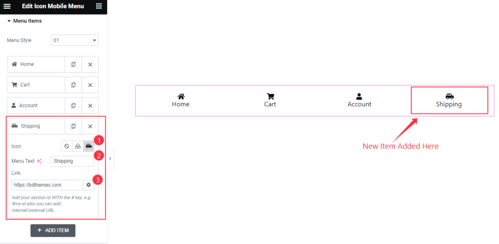 Add new item - BdThemes
