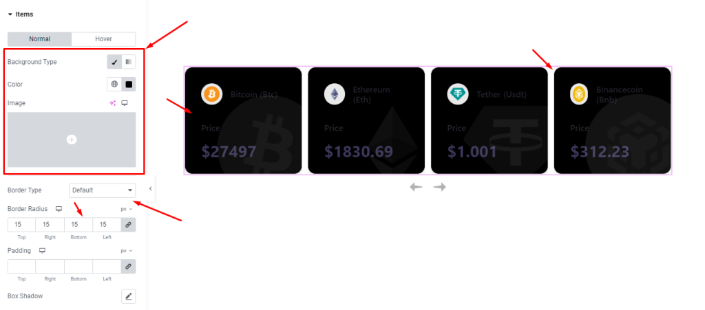 Crypto Currency Carousel widget 10 - BdThemes
