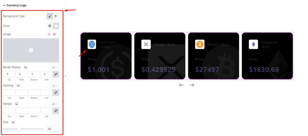 Crypto Currency Carousel widget 11 - BdThemes
