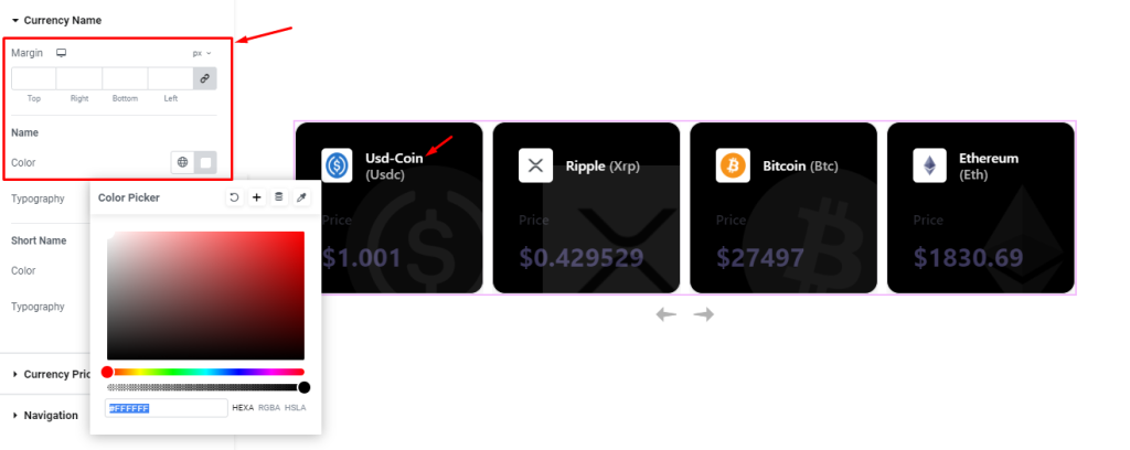 Crypto Currency Carousel widget 12 - BdThemes