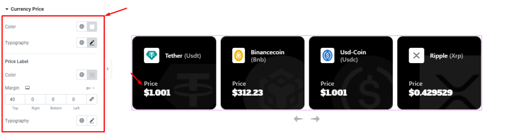 Crypto Currency Carousel widget 14 - BdThemes