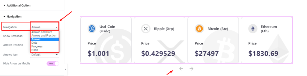 Crypto Currency Carousel widget 6 - BdThemes