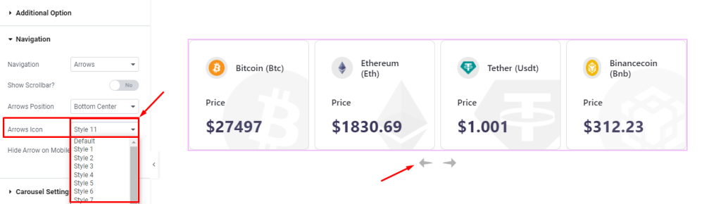 Crypto Currency Carousel widget 8 - BdThemes