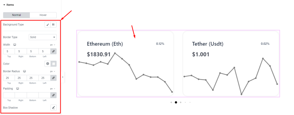 Crypto Currency Chart Carousel widget 7 - BdThemes