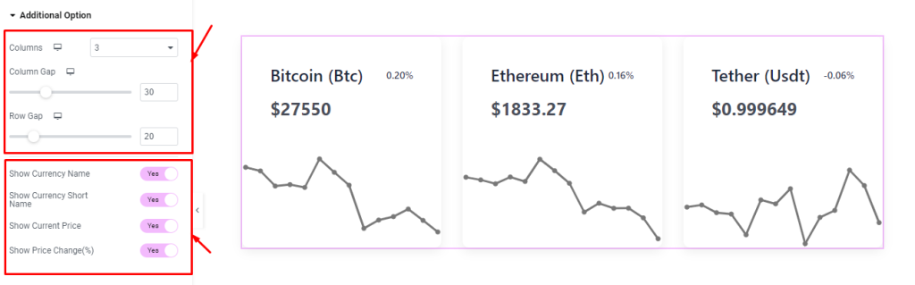 Crypto Currency Chart widget 4 - BdThemes