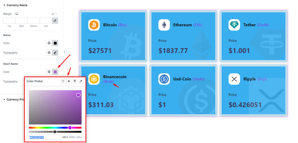 Crypto Currency Grid widget 10 - BdThemes