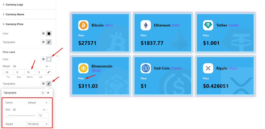 Crypto Currency Grid widget 12 - BdThemes