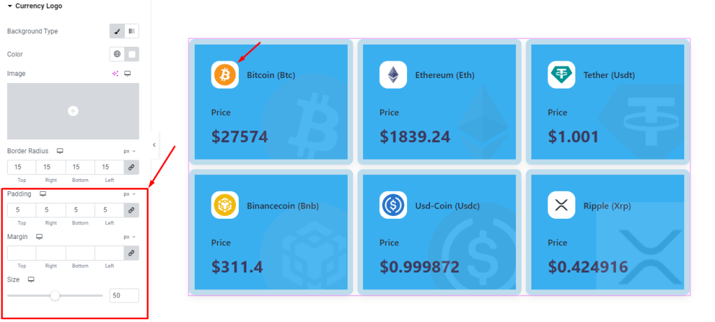 Crypto Currency Grid widget 8 - BdThemes