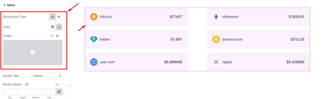 Crypto Currency List widget 6 - BdThemes