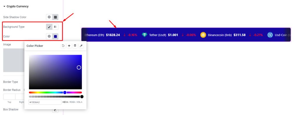 Crypto Currency Ticker widget 6 - BdThemes
