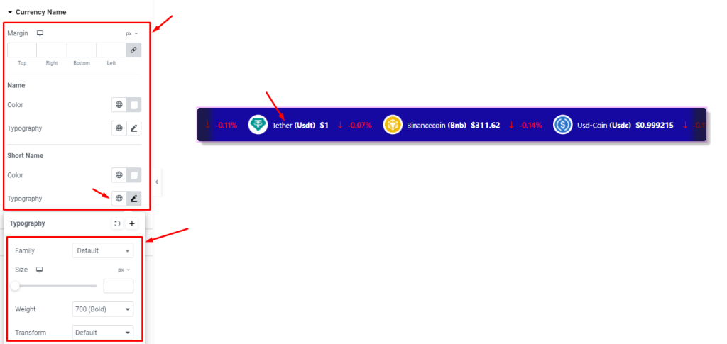 Crypto Currency Ticker widget 9 - BdThemes
