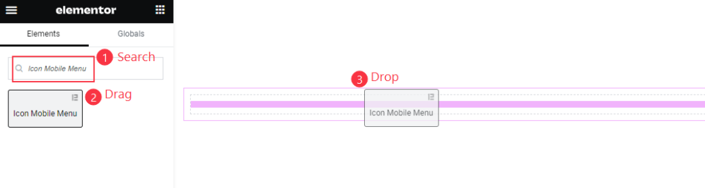 Inserting icon mobile menu widget - BdThemes