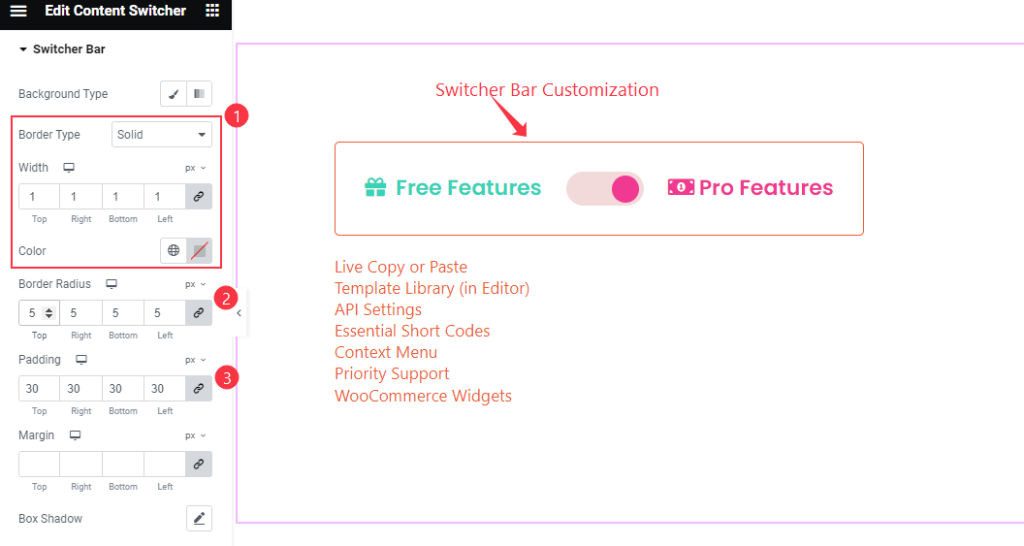 Switcher abar Customization - BdThemes