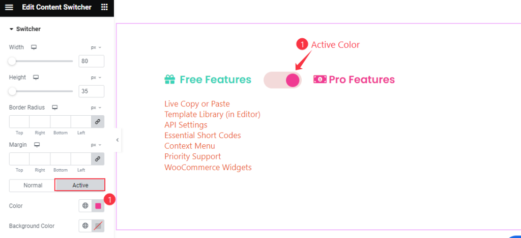 Switcher active - BdThemes